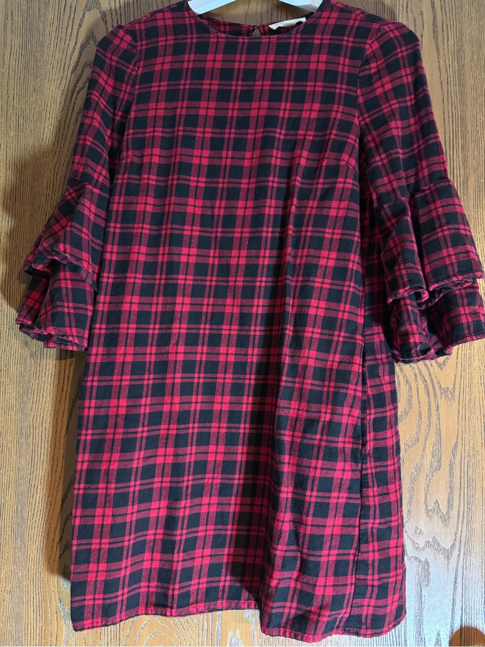 beachlunchlounge Red and Black Plaid Dress